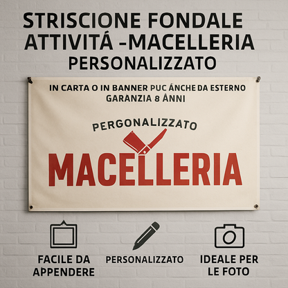 GLOBAL STRISCIONE FONDALE ATTIVITÀ - MACELLERIA - PERSONALIZZATO IN CARTA O IN BANNER PVC ANCHE DA ESTERNO GARANZIA 5 ANNI - 04 benefici utilizzo