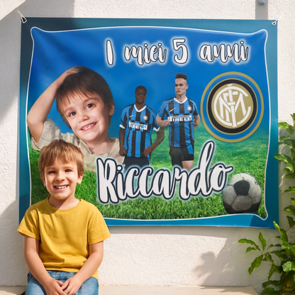 GLOBAL STRISCIONE FONDALE COMPLEANNO - Calcio Inter - STRISCIONE PERSONALIZZATO IN CARTA O IN BANNER PVC ANCHE DA ESTERNO GARANZIA 5 ANNI - 04 benefici utilizzo