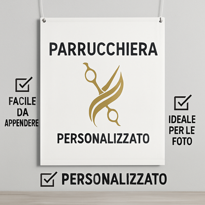 GLOBAL STRISCIONE FONDALE ATTIVITÀ - PARRUCCHIERA MOD 2 - PERSONALIZZATO IN CARTA O IN BANNER PVC ANCHE DA ESTERNO GARANZIA 5 ANNI - 04 benefici utilizzo