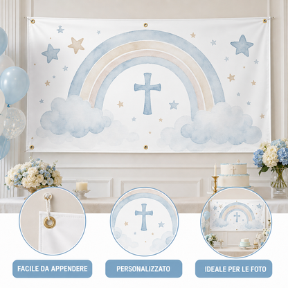Banner battesimo Arcobaleno personalizzato - 04 benefici utilizzo