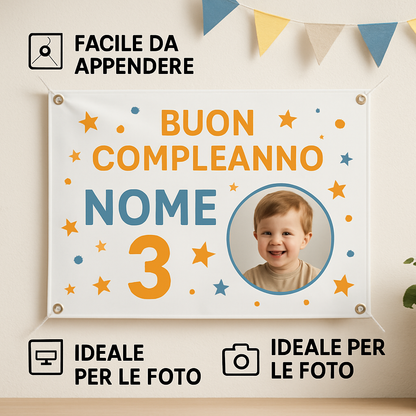 BANNER STRISCIONE compleanno - Looney Tones - CON NOME foto ed età bimbo/a - 04 benefici utilizzo