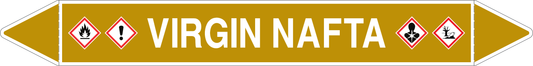 GLOBAL PACCO DA 10 ETICHETTE PER TUBAZIONI - VIRGIN NAFTA - Etichetta Autoadesiva Resistente