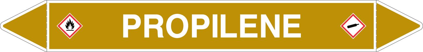 GLOBAL PACCO DA 10 ETICHETTE PER TUBAZIONI - PROPILENE - Etichetta Autoadesiva Resistente