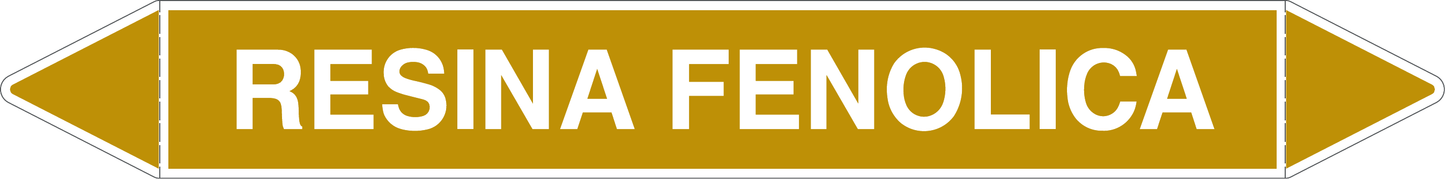 GLOBAL PACCO DA 10 ETICHETTE PER TUBAZIONI - RESINA FENOLICA - Etichetta Autoadesiva Resistente