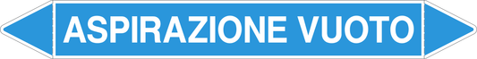 GLOBAL PACCO DA 10 ETICHETTE PER TUBAZIONI - ASPIRAZIONE VUOTO - Etichetta Autoadesiva Resistente