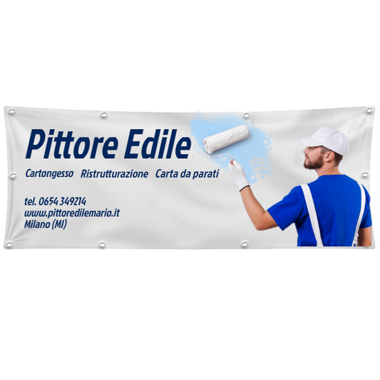 GLOBAL STRISCIONE FONDALE ATTIVITÀ - IMBIANCHINO - PERSONALIZZATO IN CARTA O IN BANNER PVC ANCHE DA ESTERNO GARANZIA 5 ANNI