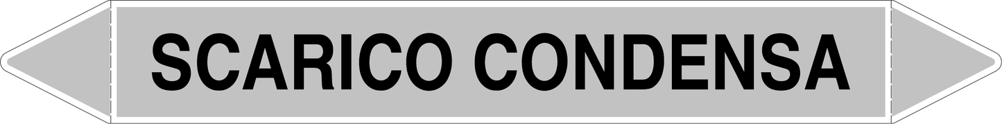 GLOBAL PACCO DA 10 ETICHETTE PER TUBAZIONI - SCARICO CONDENSA - Etichetta Autoadesiva Resistente