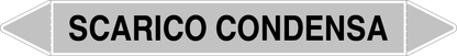 GLOBAL PACCO DA 10 ETICHETTE PER TUBAZIONI - SCARICO CONDENSA - Etichetta Autoadesiva Resistente