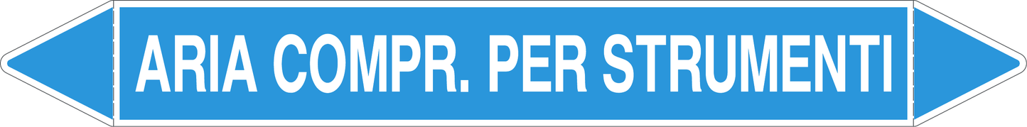 GLOBAL PACCO DA 10 ETICHETTE PER TUBAZIONI - ARIA COMPRESSA PER STRUMENTI - Etichetta Autoadesiva Resistente