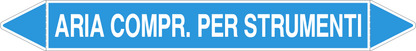 GLOBAL PACCO DA 10 ETICHETTE PER TUBAZIONI - ARIA COMPRESSA PER STRUMENTI - Etichetta Autoadesiva Resistente