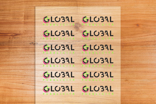 Global - STICKER PRESPAZIATI CON STAMPA PERSONALIZZATA - Adesivo Extra Resistente con stampa in alta qualità