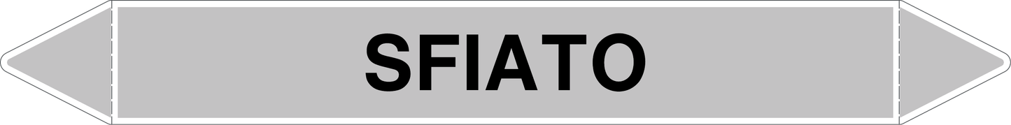 GLOBAL PACCO DA 10 ETICHETTE PER TUBAZIONI - SFIATO - Etichetta Autoadesiva Resistente