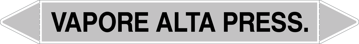 GLOBAL PACCO DA 10 ETICHETTE PER TUBAZIONI - VAPORE ALTA PRESSIONE - Etichetta Autoadesiva Resistente