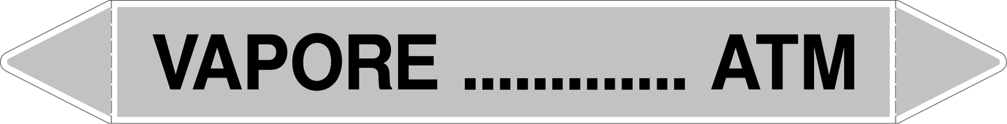 GLOBAL PACCO DA 10 ETICHETTE PER TUBAZIONI - VAPORE ATM - Etichetta Autoadesiva Resistente