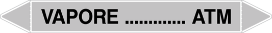 GLOBAL PACCO DA 10 ETICHETTE PER TUBAZIONI - VAPORE ATM - Etichetta Autoadesiva Resistente