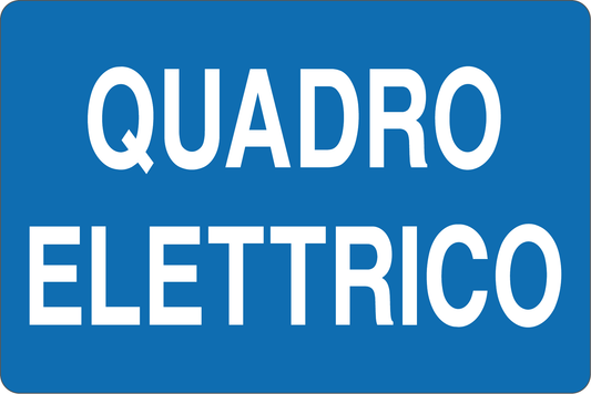 GLOBAL CARTELLO SEGNALETICO - QUADRO ELETTRICO - Adesivo Resistente, Pannello in Forex, Pannello In Alluminio