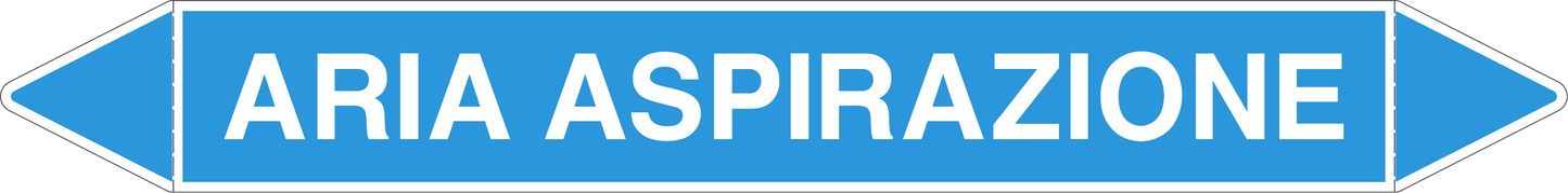 GLOBAL PACCO DA 10 ETICHETTE PER TUBAZIONI - ARIA ASPIRAZIONE - Etichetta Autoadesiva Resistente