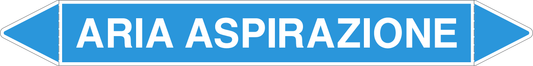 GLOBAL PACCO DA 10 ETICHETTE PER TUBAZIONI - ARIA ASPIRAZIONE - Etichetta Autoadesiva Resistente