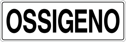 OSSIGENO - CARTELLO SEGNALETICO UNI ISO 7010 in Adesivo, Pannello in Forex, Pannello In Alluminio