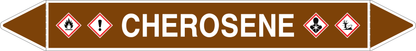 GLOBAL PACCO DA 10 ETICHETTE PER TUBAZIONI - CHEROSENE - Etichetta Autoadesiva Resistente