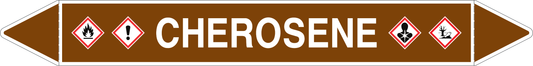 GLOBAL PACCO DA 10 ETICHETTE PER TUBAZIONI - CHEROSENE - Etichetta Autoadesiva Resistente