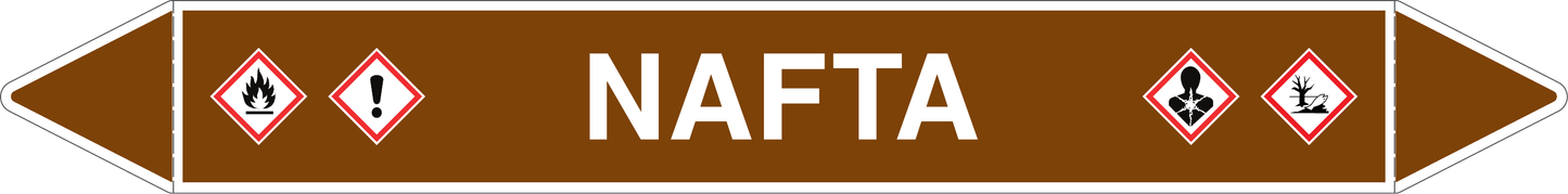 GLOBAL PACCO DA 10 ETICHETTE PER TUBAZIONI - NAFTA - Etichetta Autoadesiva Resistente