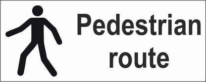 Pedestrian Route - CARTELLO SEGNALETICO UNI ISO 7010 in Adesivo Resistente, Pannello in Forex, Pannello In Alluminio