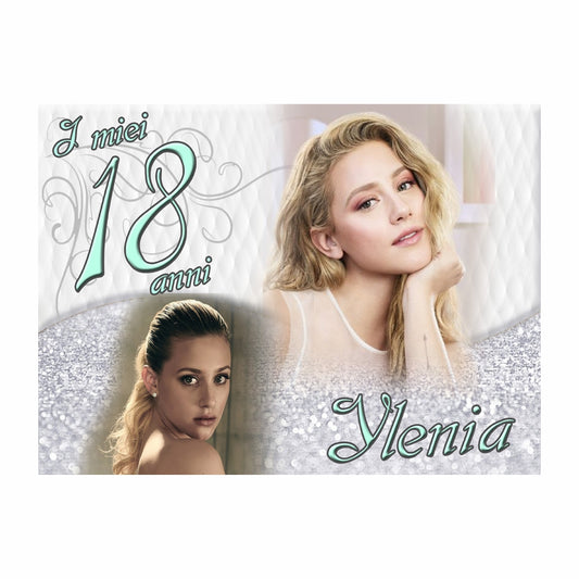 GLOBAL STRISCIONE FONDALE COMPLEANNO - 18 Anni Compleanno Tiffany - STRISCIONE PERSONALIZZATO IN CARTA O IN BANNER PVC ANCHE DA ESTERNO GARANZIA 5 ANNI