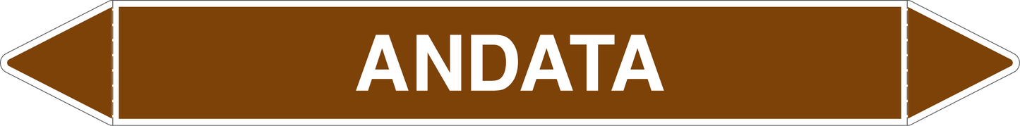 GLOBAL PACCO DA 10 ETICHETTE PER TUBAZIONI - ANDATA - Etichetta Autoadesiva Resistente