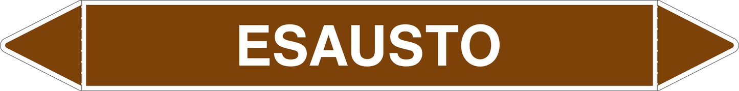 GLOBAL PACCO DA 10 ETICHETTE PER TUBAZIONI - ESAUSTO - Etichetta Autoadesiva Resistente