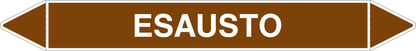 GLOBAL PACCO DA 10 ETICHETTE PER TUBAZIONI - ESAUSTO - Etichetta Autoadesiva Resistente
