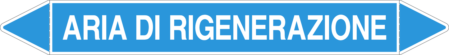 GLOBAL PACCO DA 10 ETICHETTE PER TUBAZIONI - ARIA DI RIGENERAZIONE - Etichetta Autoadesiva Resistente
