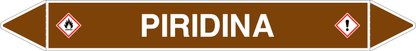 GLOBAL PACCO DA 10 ETICHETTE PER TUBAZIONI - PIRIDINA - Etichetta Autoadesiva Resistente