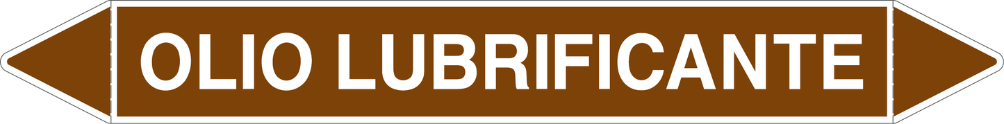 GLOBAL PACCO DA 10 ETICHETTE PER TUBAZIONI - OLIO LUBRIFICANTE - Etichetta Autoadesiva Resistente