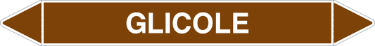 GLOBAL PACCO DA 10 ETICHETTE PER TUBAZIONI - GLICOLE - Etichetta Autoadesiva Resistente
