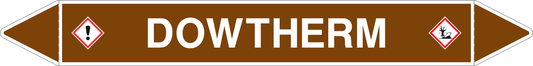 GLOBAL PACCO DA 10 ETICHETTE PER TUBAZIONI - DOWTHERM - Etichetta Autoadesiva Resistente