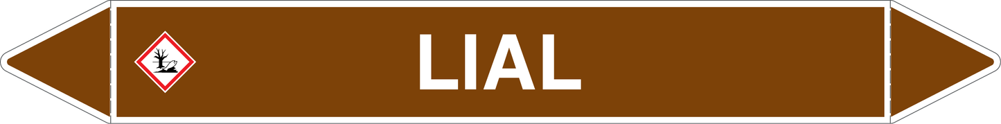 GLOBAL PACCO DA 10 ETICHETTE PER TUBAZIONI - LIAL - Etichetta Autoadesiva Resistente