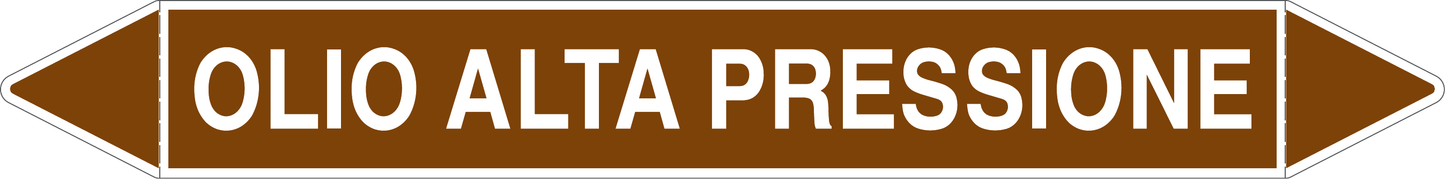 GLOBAL PACCO DA 10 ETICHETTE PER TUBAZIONI - OLIO ALTA PRESSIONE - Etichetta Autoadesiva Resistente