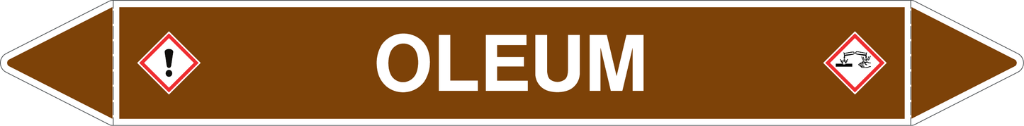 GLOBAL PACCO DA 10 ETICHETTE PER TUBAZIONI - OLEUM - Etichetta Autoadesiva Resistente