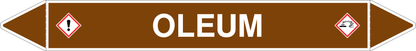 GLOBAL PACCO DA 10 ETICHETTE PER TUBAZIONI - OLEUM - Etichetta Autoadesiva Resistente