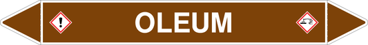 GLOBAL PACCO DA 10 ETICHETTE PER TUBAZIONI - OLEUM - Etichetta Autoadesiva Resistente