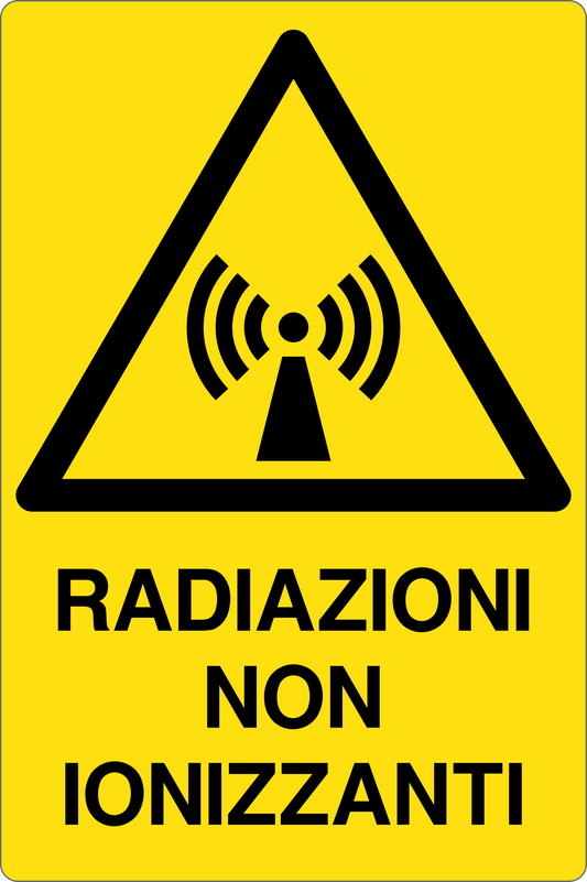 GLOBAL CARTELLO SEGNALETICO - RADIAZIONI NON IONIZZANTI - Adesivo Resistente, Pannello in Forex, Pannello In Alluminio
