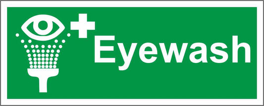 Eyewash - CARTELLO SEGNALETICO UNI ISO 7010 in Adesivo Resistente, Pannello in Forex, Pannello In Alluminio