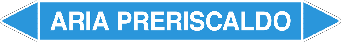 GLOBAL PACCO DA 10 ETICHETTE PER TUBAZIONI - ARIA PRERISCALDO - Etichetta Autoadesiva Resistente