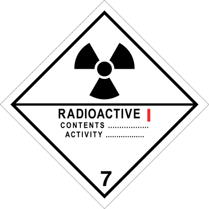 RADIOATTIVO I CL. 7 - CARTELLO SEGNALETICO ROMBO ISO 7010 - Adesivo Extra Resistente, Pannello in Forex, Pannello In Alluminio