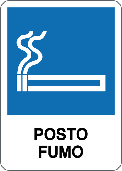 GLOBAL CARTELLO SEGNALETICO - POSTO FUMO - Adesivo Resistente, Pannello in Forex, Pannello In Alluminio