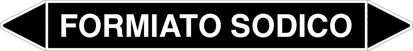 GLOBAL PACCO DA 10 ETICHETTE PER TUBAZIONI - FORMIATO SODICO - Etichetta Autoadesiva Resistente