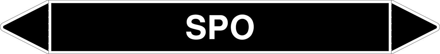 GLOBAL PACCO DA 10 ETICHETTE PER TUBAZIONI - SPO - Etichetta Autoadesiva Resistente