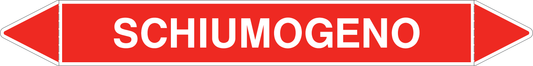 GLOBAL PACCO DA 10 ETICHETTE PER TUBAZIONI - SCHIUMOGENO - Etichetta Autoadesiva Resistente