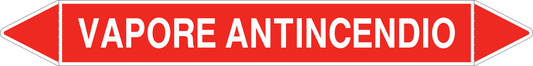 GLOBAL PACCO DA 10 ETICHETTE PER TUBAZIONI - VAPORE ANTINCENDIO - Etichetta Autoadesiva Resistente
